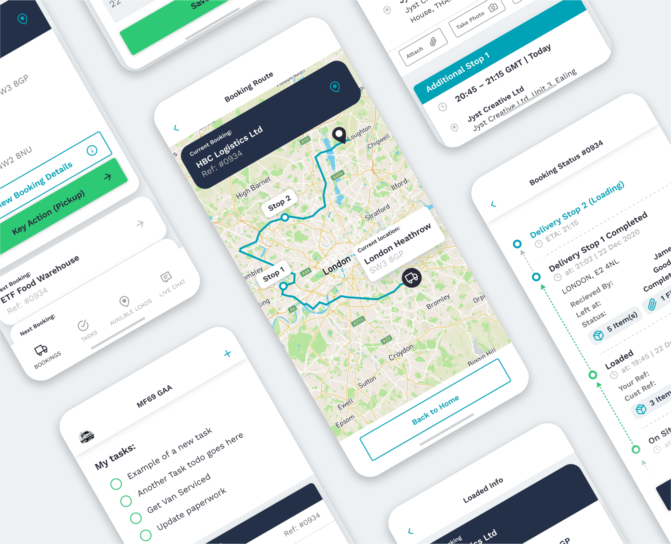 Compilation of app screens from the SmartLM Media Marq case study, showcasing innovative features and user interactions.